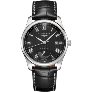 Master Collection 40mm Power Reserve Stainless Steel / Black-Roman / Alligator XL
