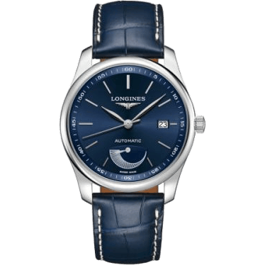 Master Collection 40mm Power Reserve Stainless Steel / Blue / Alligator