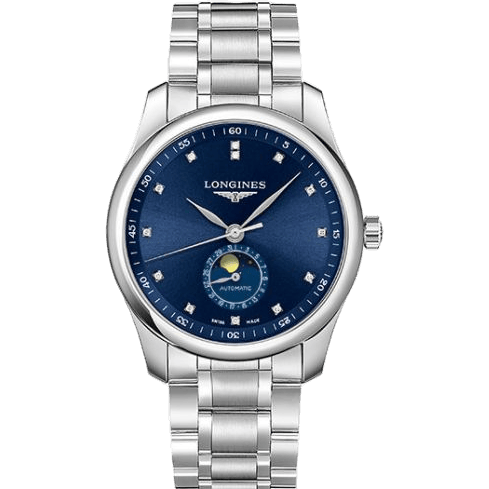Master Collection 40 Moonphase Stainless Steel / Blue-Diamond / Bracelet