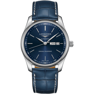 Master Collection 40mm Annual Calendar Stainless Steel / Blue / Alligator