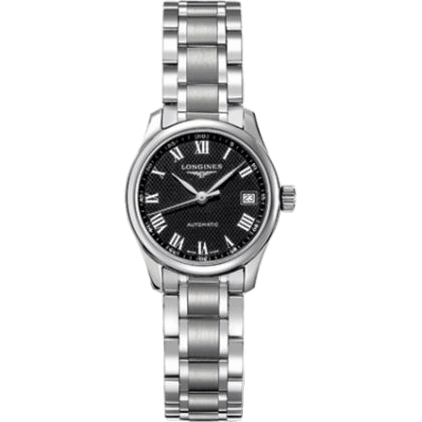 Master Collection Date 25.5 Stainless Steel / Black - Roman / Bracelet