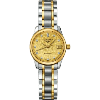 Master Collection Date 25.5 Stainless Steel - Yellow Gold / Champagne Linen / Bracelet