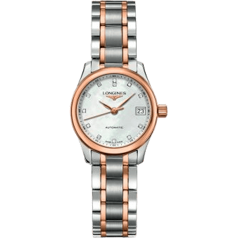 Master Collection Date 25.5 Stainless Steel - Pink Gold / MOP / Bracelet