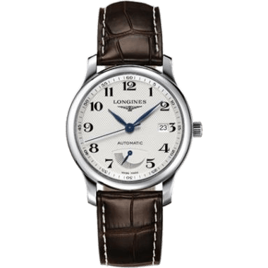Master Collection 38.5mm Power Reserve Stainless Steel / Silver-Arabic / Alligator