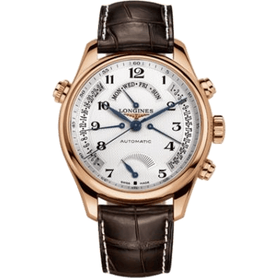 Master Collection 44 Retrograde Power Reserve Pink Gold / Silver-Arabic / Alligator
