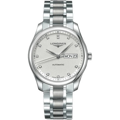 Master Collection 38.5 Day Date Stainless Steel / Silver-Diamond / Bracelet