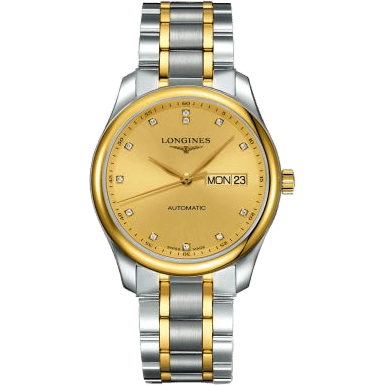 Master Collection 38.5 Day Date Stainless Steel / Champagne-Diamond / Bracelet