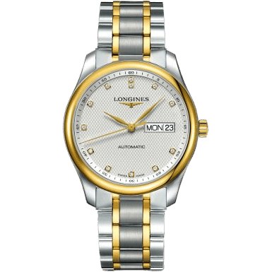 Master Collection 38.5 Day-Date Stainless Steel / Yellow Gold / Silver-Diamond / Bracelet