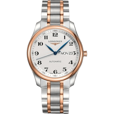 Master Collection 38.5 Day Date Day Date Stainless Steel / Pink Gold / Silver-Arabic / Bracelet