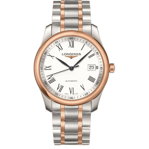 Master Collection 40 Date Stainless Steel / Pink Gold / White-Roman / Bracelet