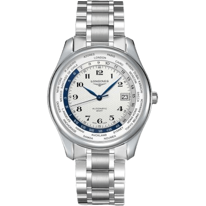 Master Collection 42 World Time Stainless Steel / Silver-Arabic / Bracelet
