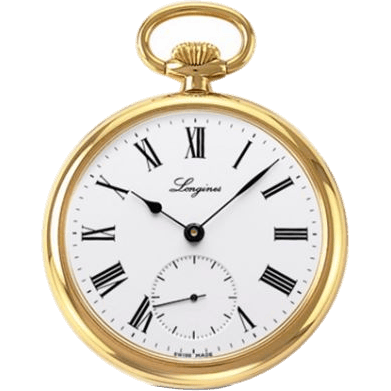 Pocket Watch Gold-Plated / White - Roman