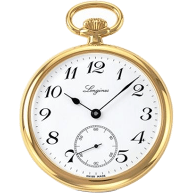 Pocket Watch Gold-Plated / White - Arabic
