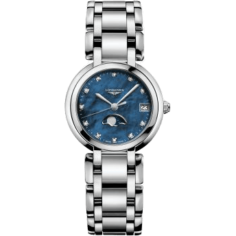 PrimaLuna 30.5 Quartz Moonphase Stainless Steel / Blue MOP / Bracelet