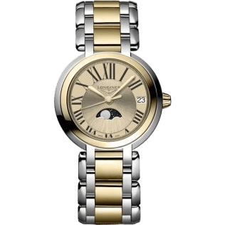 PrimaLuna 30.5 Quartz Moonphase Stainless Stee - Yellow Gold / Gilt - Roman / Bracelet