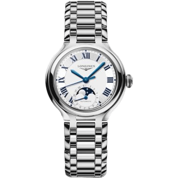 PrimaLuna 34 Automatic Moonphase Stainless Steel / Silver - Roman / Bracelet