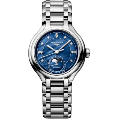 PrimaLuna 34 Automatic Moonphase Stainless Steel / Blue MOP