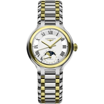 PrimaLuna 34 Automatic Moonphase Stainless Steel - Yellow Gold / Silver - Roman / Bracelet