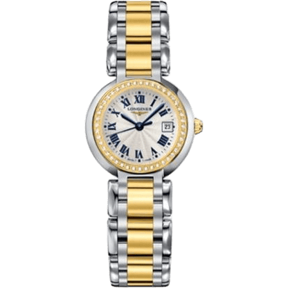 PrimaLuna Quartz 26.5 Stainless Steel / Yellow Gold / Diamond / Silver - Roman / Bracelet