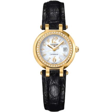 PrimaLuna Automatic 26.5 Yellow Gold Diamond Leather Funky MOP