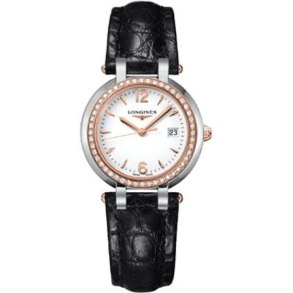 PrimaLuna Quartz 30 Stainless Steel / Pink Gold / Diamond / White