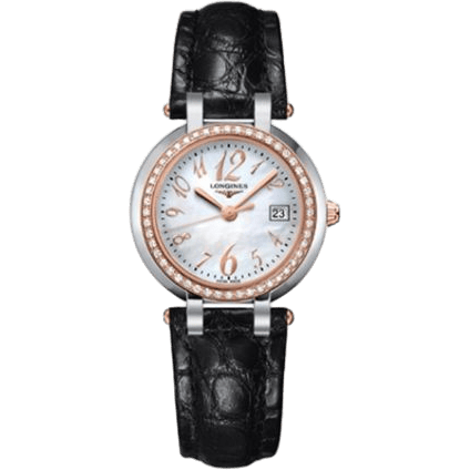 PrimaLuna Quartz 30 Stainless Steel / Pink Gold / Diamond / MOP - Arabic