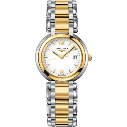 PrimaLuna Quartz 30 Stainless Steel / Yellow Gold / White / Bracelet