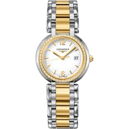 PrimaLuna Quartz 30 Stainless Steel / Yellow Gold / Diamond / White / Bracelet