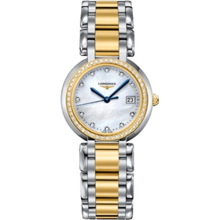 PrimaLuna Quartz 30 Stainless Steel / Yellow Gold / Diamond / MOP / Bracelet