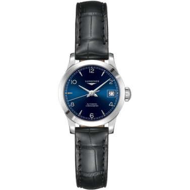 Record 26mm Stainless Steel / Blue-Arabic / Alligator