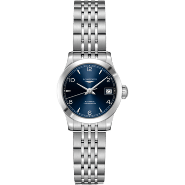 Record 26mm Stainless Steel / Blue Arabic / Bracelet