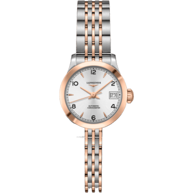 Record 26mm Stainless Steel / Pink Gold / Silver-Arabic / Bracelet