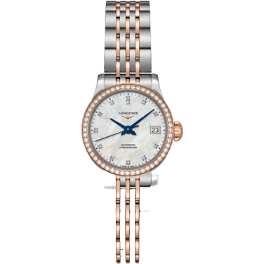 Record 26mm Stainless Steel / Pink Gold / Diamond / MOP-Diamond / Bracelet