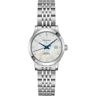 Record 30mm Stainless Steel / MOP-Diamond / Bracelet