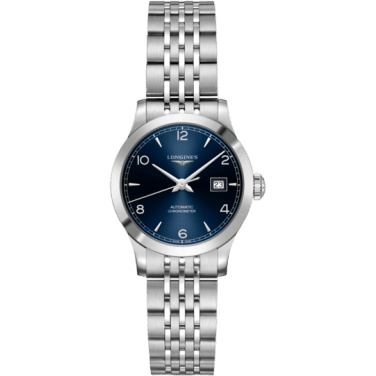 Record 30mm Stainless Steel / Blue-Arabic / Bracelet