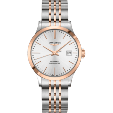 Record 38.5mm Stainless Steel / Pink Gold / Silver / Bracelet