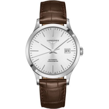 Record 40mm Stainless Steel / Silver / Alligator