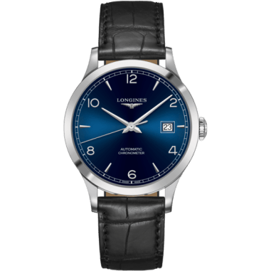 Record 40mm Stainless Steel / Blue-Arabic / Alligator