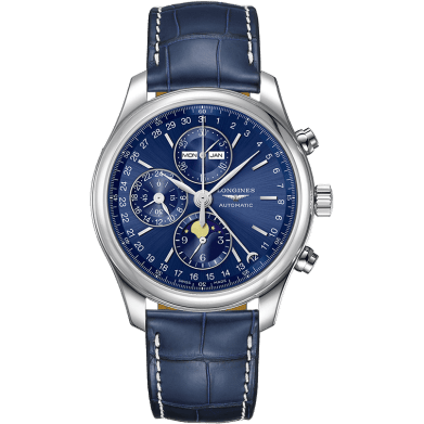 Master Collection 42 Chronograph Calendar Stainless Steel / Blue / Strap