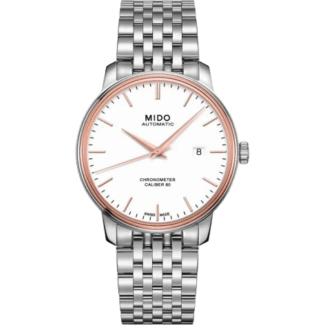 Baroncelli Chronometer Stainless Steel / Rose Gold / White / Bracelet