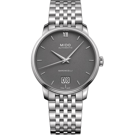 Baroncelli Big Date Stainless Steel / Grey / Bracelet