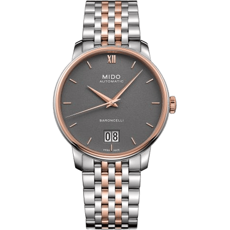 Baroncelli Big Date Stainless Steel - Rose Gold / Grey / Bracelet