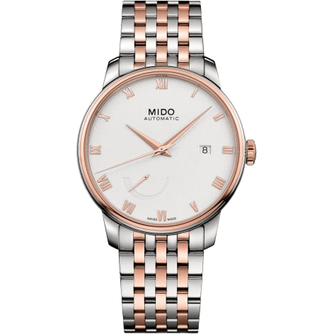 Baroncelli Power Reserve Stainless Steel - Rose Gold / White / Bracelet