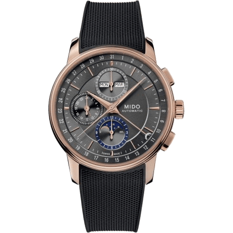 Baroncelli Chronograph Moonphase Rose Gold / Silver