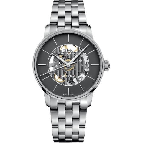 Baroncelli Signature Skeleton Stainless Steel / Anthracite / Bracelet