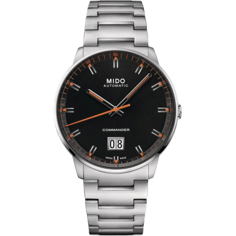 Commander Big Date Stainless Steel / Black / Bracelet