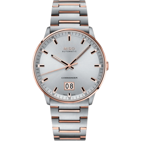Commander Big Date Stainless Steel - Rose Gold / Silver / Bracelet