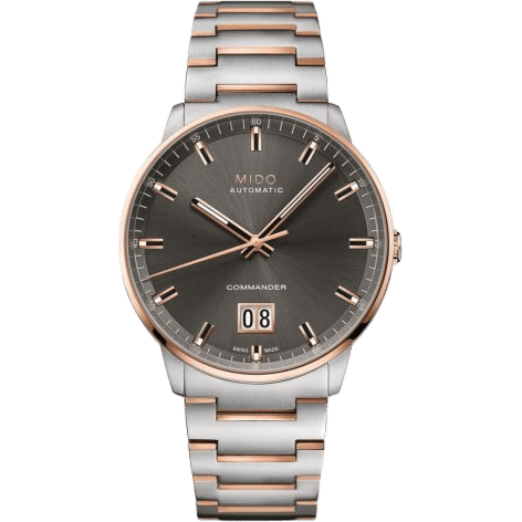 Commander Big Date Stainless Steel - Rose Gold / Grey / Bracelet
