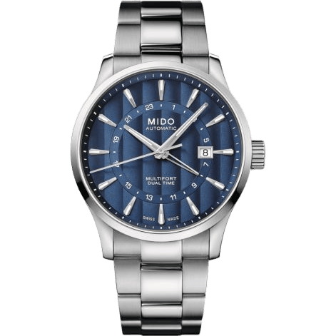 Multifort Dual Time Stainless Steel / Blue / Bracelet