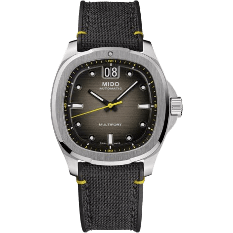 Multifort TV Big Date Stainless Steel / Grey / Strap
